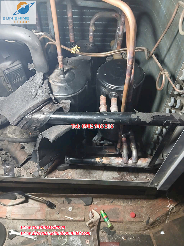 Sửa máy bơm nhiệt heatpump cho hotel Ngọc Lan TTC Đà Lạt